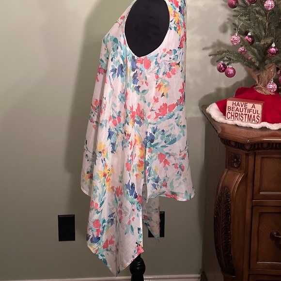 Ninety Clothing Co Sleeveless Lined Floral Top Tunic Size Small NWT - Picture 9 of 13